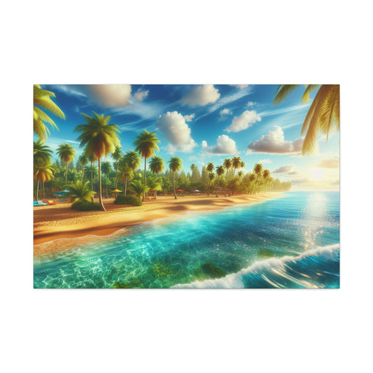 "Coral Breeze Cove" - Canvas