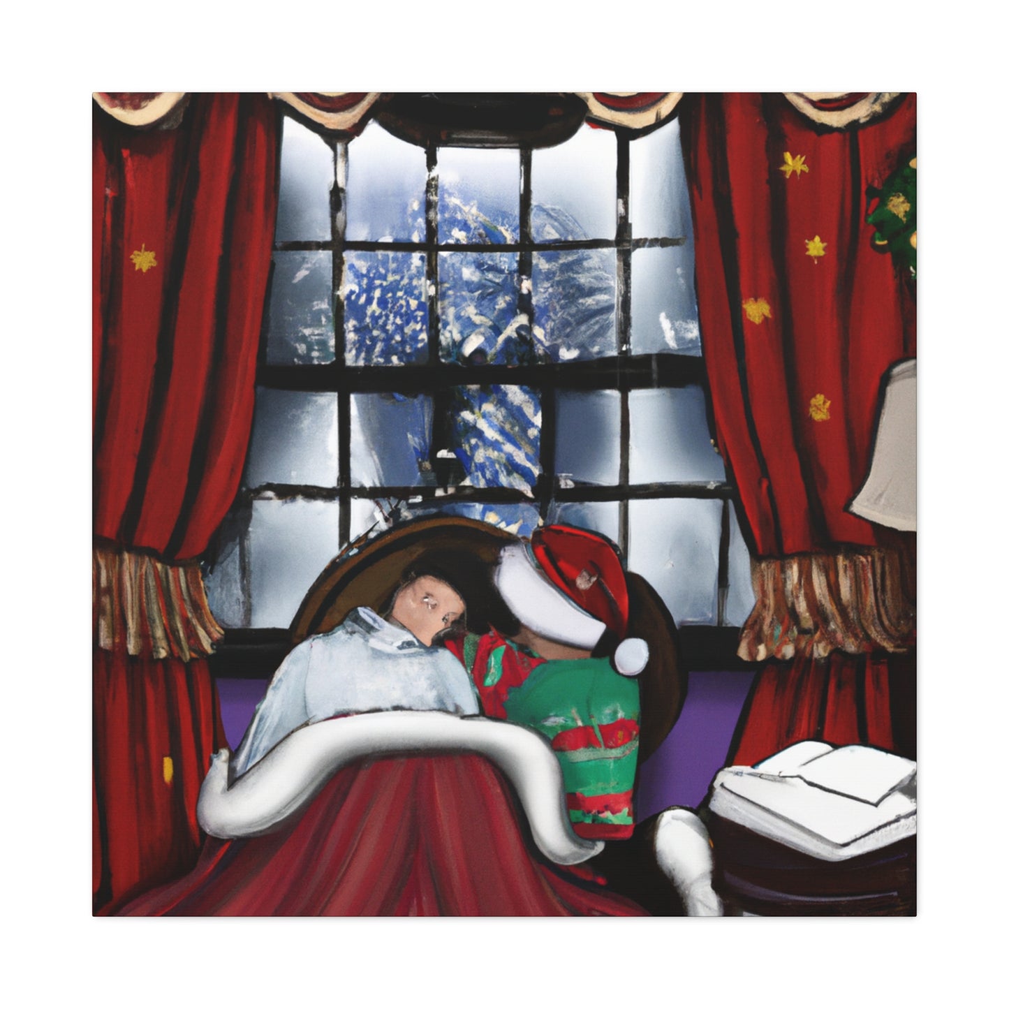 Twinkles the Tinsel Elf. - Canvas