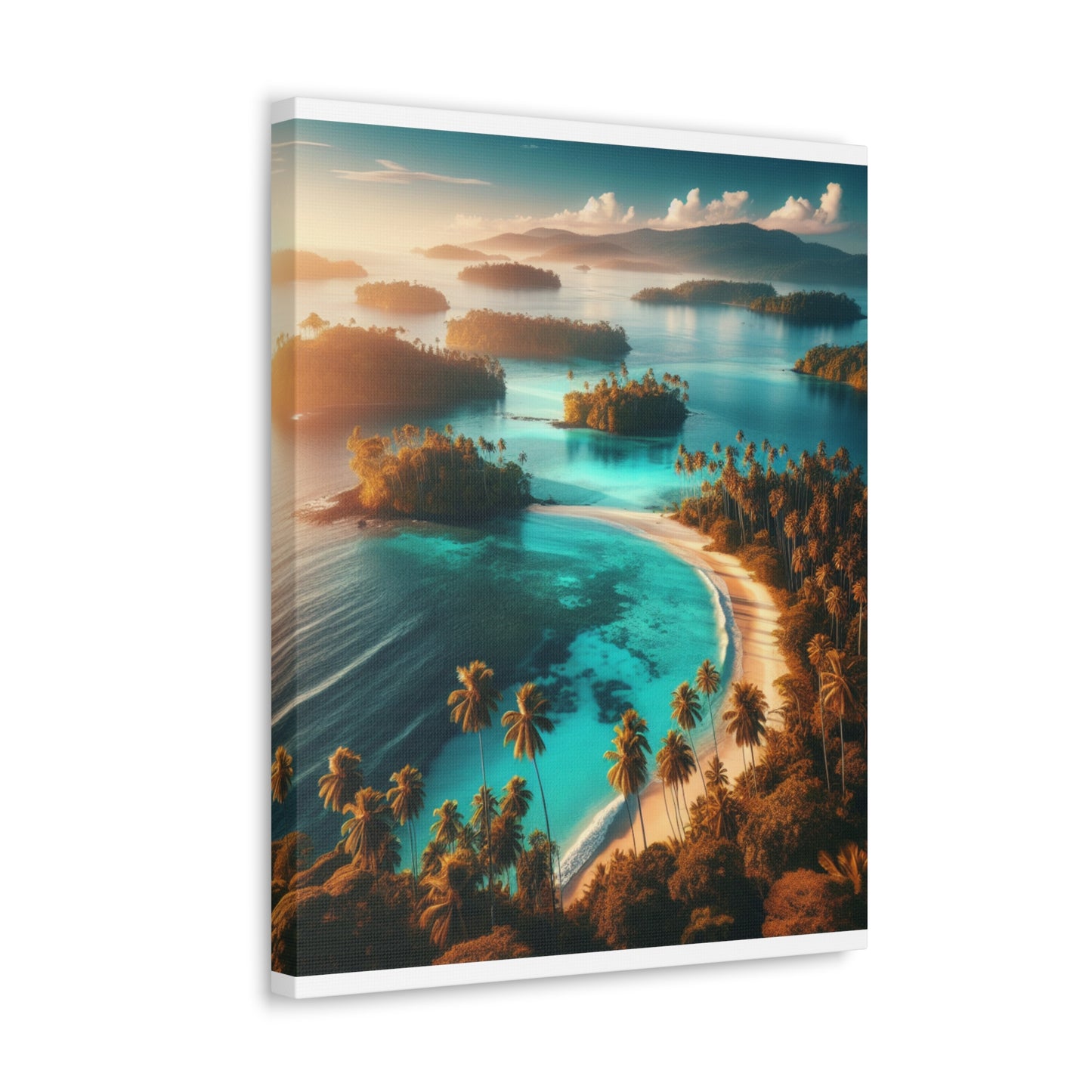 "Coral Breeze Cove" or "Paradise Palms Island" - Canvas