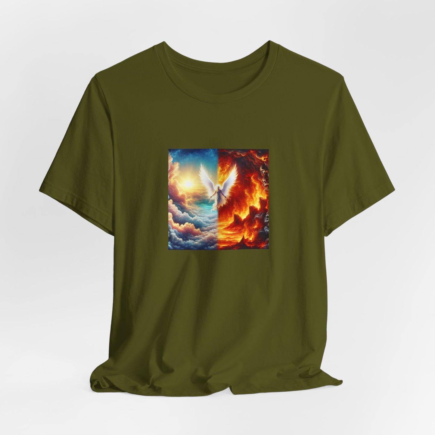 Azareelith - a female angel known for her wisdom and guidance during the biblical era. She was often depicted with a halo of light around her head and her wings were said to shine like stars. Azareelith was known to comfort - Tee