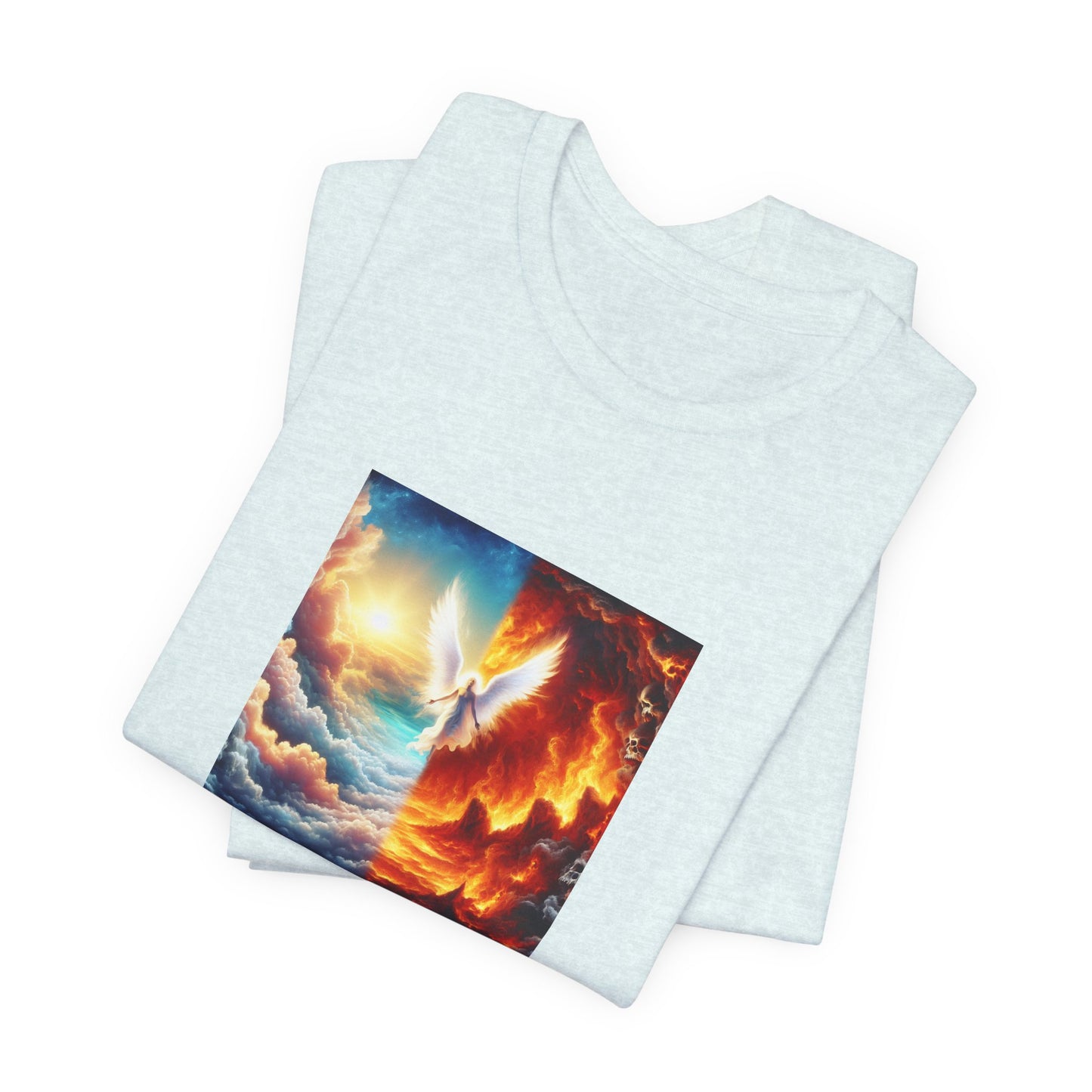 Azareelith - a female angel known for her wisdom and guidance during the biblical era. She was often depicted with a halo of light around her head and her wings were said to shine like stars. Azareelith was known to comfort - Tee