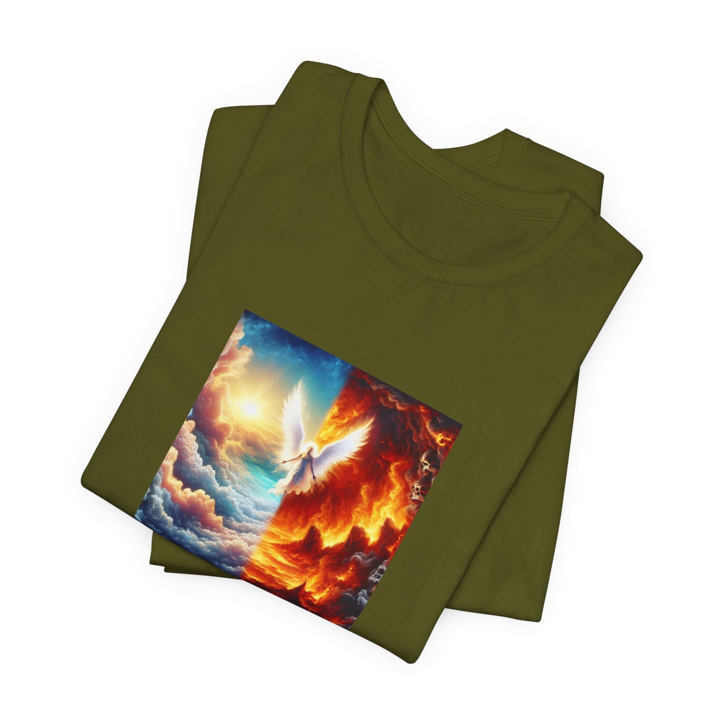 Azareelith - a female angel known for her wisdom and guidance during the biblical era. She was often depicted with a halo of light around her head and her wings were said to shine like stars. Azareelith was known to comfort - Tee