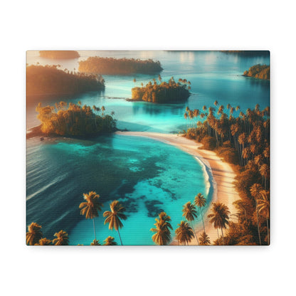 "Coral Breeze Cove" or "Paradise Palms Island" - Canvas