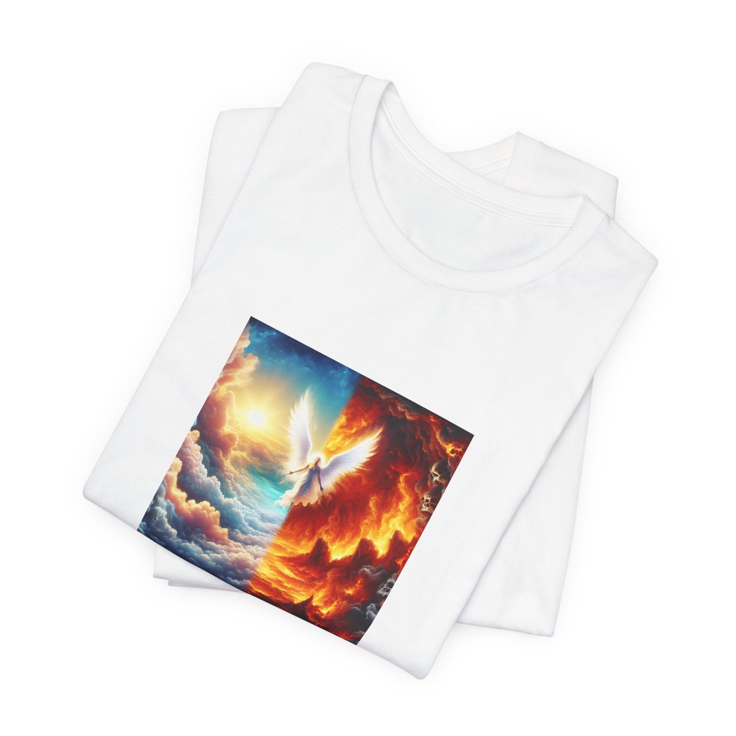 Azareelith - a female angel known for her wisdom and guidance during the biblical era. She was often depicted with a halo of light around her head and her wings were said to shine like stars. Azareelith was known to comfort - Tee